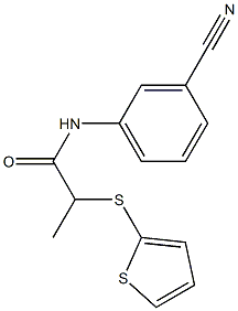 N-(3-cyanophenyl)-2-(thiophen-2-ylsulfanyl)propanamide 结构式