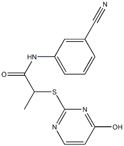 N-(3-cyanophenyl)-2-[(4-hydroxypyrimidin-2-yl)sulfanyl]propanamide Structure