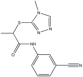 N-(3-cyanophenyl)-2-[(4-methyl-4H-1,2,4-triazol-3-yl)sulfanyl]propanamide Structure