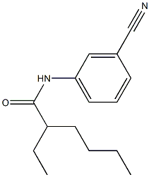 N-(3-cyanophenyl)-2-ethylhexanamide 结构式