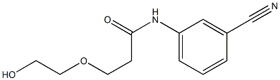 N-(3-cyanophenyl)-3-(2-hydroxyethoxy)propanamide Struktur