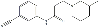 N-(3-cyanophenyl)-3-(3-methylpiperidin-1-yl)propanamide Structure