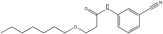 N-(3-cyanophenyl)-3-(heptyloxy)propanamide Structure