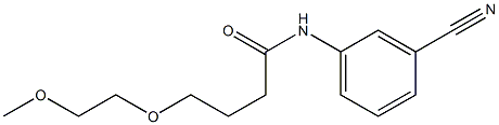 N-(3-cyanophenyl)-4-(2-methoxyethoxy)butanamide 化学構造式