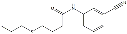 N-(3-cyanophenyl)-4-(propylsulfanyl)butanamide Structure