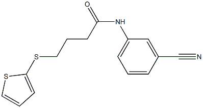 N-(3-cyanophenyl)-4-(thiophen-2-ylsulfanyl)butanamide Structure