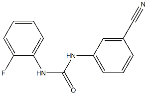 N-(3-cyanophenyl)-N'-(2-fluorophenyl)urea 结构式