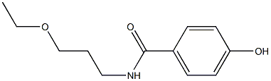 N-(3-ethoxypropyl)-4-hydroxybenzamide Struktur
