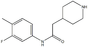 N-(3-fluoro-4-methylphenyl)-2-piperidin-4-ylacetamide Structure