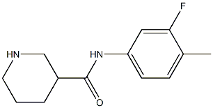 N-(3-fluoro-4-methylphenyl)piperidine-3-carboxamide Struktur