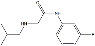 N-(3-fluorophenyl)-2-[(2-methylpropyl)amino]acetamide,,结构式