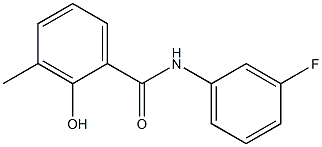 N-(3-fluorophenyl)-2-hydroxy-3-methylbenzamide Struktur