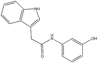 N-(3-hydroxyphenyl)-2-(1H-indol-3-yl)acetamide Struktur