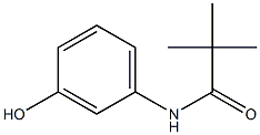 N-(3-hydroxyphenyl)-2,2-dimethylpropanamide Struktur