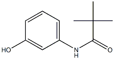 N-(3-hydroxyphenyl)-2,2-dimethylpropanamide,,结构式