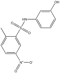 N-(3-hydroxyphenyl)-2-methyl-5-nitrobenzene-1-sulfonamide Structure