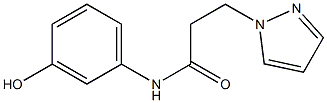 N-(3-hydroxyphenyl)-3-(1H-pyrazol-1-yl)propanamide Structure