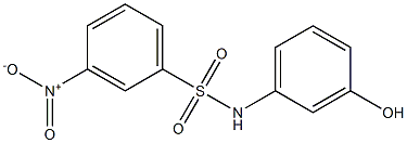 N-(3-hydroxyphenyl)-3-nitrobenzene-1-sulfonamide,,结构式