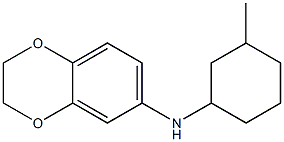 N-(3-methylcyclohexyl)-2,3-dihydro-1,4-benzodioxin-6-amine Struktur