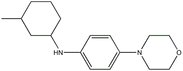 N-(3-methylcyclohexyl)-4-(morpholin-4-yl)aniline,,结构式