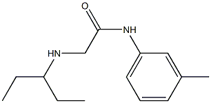 N-(3-methylphenyl)-2-(pentan-3-ylamino)acetamide,,结构式