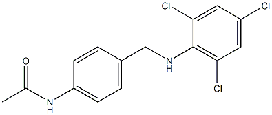 N-(4-{[(2,4,6-trichlorophenyl)amino]methyl}phenyl)acetamide Structure