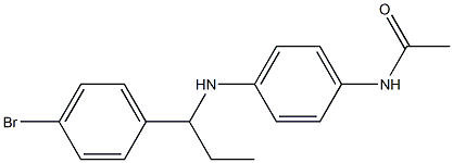 N-(4-{[1-(4-bromophenyl)propyl]amino}phenyl)acetamide,,结构式