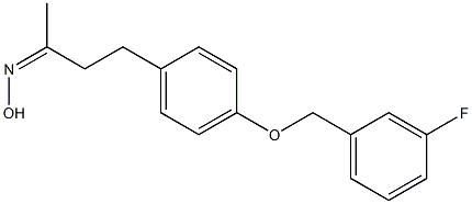 N-(4-{4-[(3-fluorophenyl)methoxy]phenyl}butan-2-ylidene)hydroxylamine Struktur