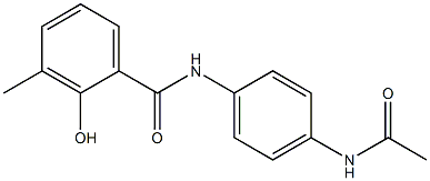 N-(4-acetamidophenyl)-2-hydroxy-3-methylbenzamide Structure