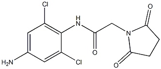 N-(4-amino-2,6-dichlorophenyl)-2-(2,5-dioxopyrrolidin-1-yl)acetamide Struktur