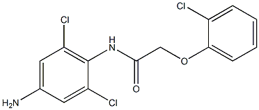 N-(4-amino-2,6-dichlorophenyl)-2-(2-chlorophenoxy)acetamide,,结构式