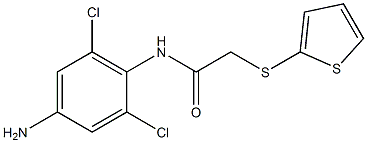 N-(4-amino-2,6-dichlorophenyl)-2-(thiophen-2-ylsulfanyl)acetamide 结构式