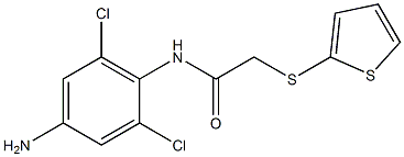 N-(4-amino-2,6-dichlorophenyl)-2-(thiophen-2-ylsulfanyl)acetamide Structure