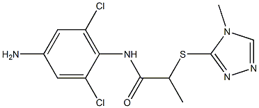 N-(4-amino-2,6-dichlorophenyl)-2-[(4-methyl-4H-1,2,4-triazol-3-yl)sulfanyl]propanamide Structure