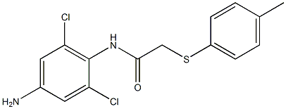N-(4-amino-2,6-dichlorophenyl)-2-[(4-methylphenyl)sulfanyl]acetamide Struktur