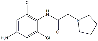 N-(4-amino-2,6-dichlorophenyl)-2-pyrrolidin-1-ylacetamide Struktur