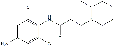 N-(4-amino-2,6-dichlorophenyl)-3-(2-methylpiperidin-1-yl)propanamide Struktur