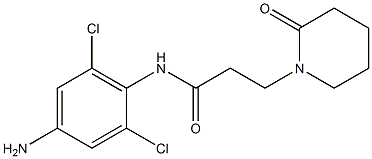 N-(4-amino-2,6-dichlorophenyl)-3-(2-oxopiperidin-1-yl)propanamide Struktur