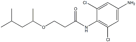 N-(4-amino-2,6-dichlorophenyl)-3-[(4-methylpentan-2-yl)oxy]propanamide 结构式
