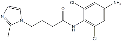 N-(4-amino-2,6-dichlorophenyl)-4-(2-methyl-1H-imidazol-1-yl)butanamide Struktur