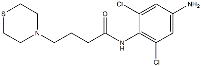 N-(4-amino-2,6-dichlorophenyl)-4-(thiomorpholin-4-yl)butanamide Struktur