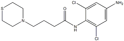 N-(4-amino-2,6-dichlorophenyl)-4-(thiomorpholin-4-yl)butanamide 结构式