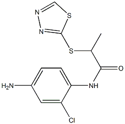 N-(4-amino-2-chlorophenyl)-2-(1,3,4-thiadiazol-2-ylsulfanyl)propanamide,,结构式