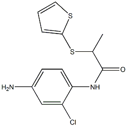 N-(4-amino-2-chlorophenyl)-2-(thiophen-2-ylsulfanyl)propanamide 结构式