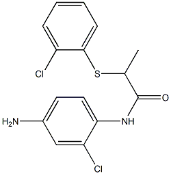 N-(4-amino-2-chlorophenyl)-2-[(2-chlorophenyl)sulfanyl]propanamide Struktur