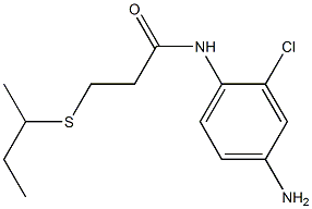 N-(4-amino-2-chlorophenyl)-3-(butan-2-ylsulfanyl)propanamide 化学構造式