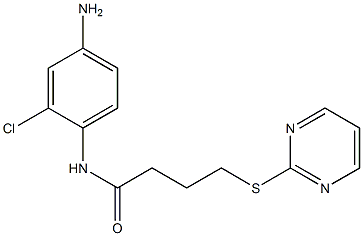 N-(4-amino-2-chlorophenyl)-4-(pyrimidin-2-ylsulfanyl)butanamide Struktur