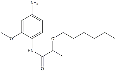 N-(4-amino-2-methoxyphenyl)-2-(hexyloxy)propanamide Struktur