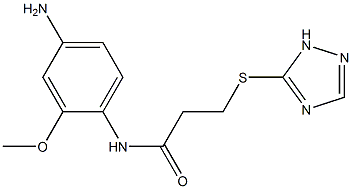 N-(4-amino-2-methoxyphenyl)-3-(1H-1,2,4-triazol-5-ylsulfanyl)propanamide 化学構造式