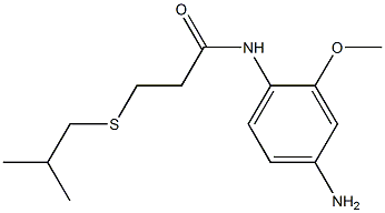N-(4-amino-2-methoxyphenyl)-3-[(2-methylpropyl)sulfanyl]propanamide 结构式